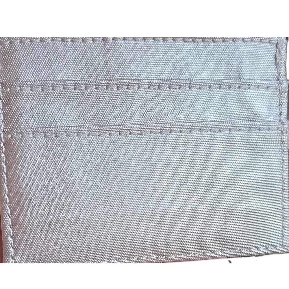 Kipling Card Pal Slim Nylon Card Case / Metallic Rose Gold Wallet